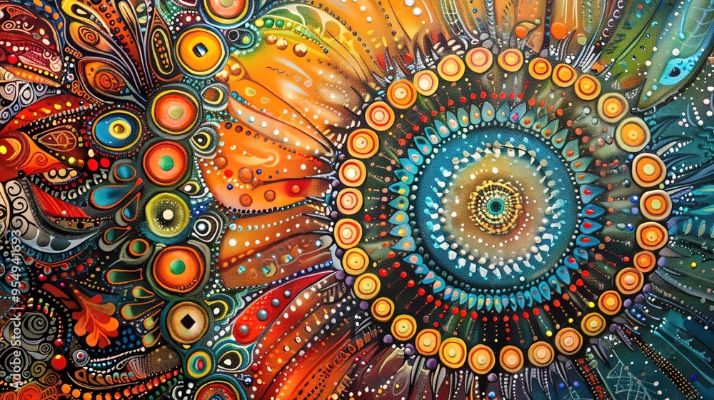 Obraz premium mandala pattern wallpaper