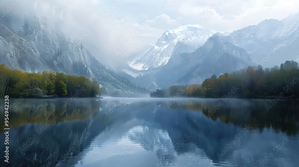 Mountain and lake wallpaper Mountain and lake wallpaper