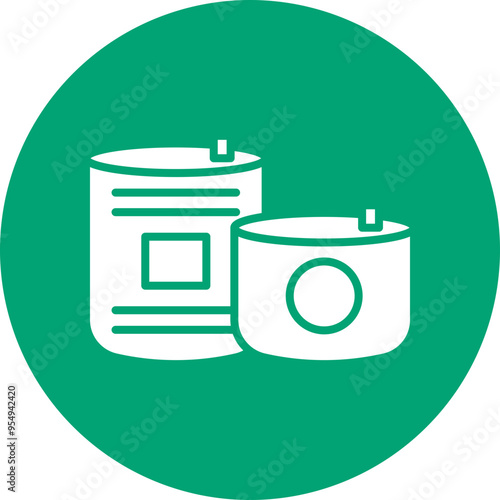 Canned Goods glyph circle icon