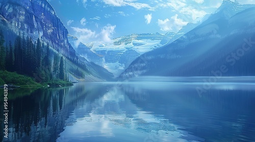 Lake and mountain wallpaper