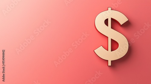 Illustration of a shrinking dollar sign with a downward arrow, representing declining interest rates photo