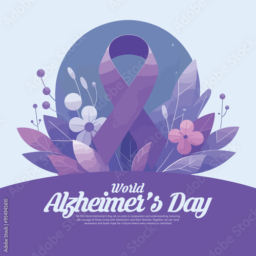 World Alzheimer's Day Social Media Post Banner Template, Alzheimers disease, Alzheimers Support