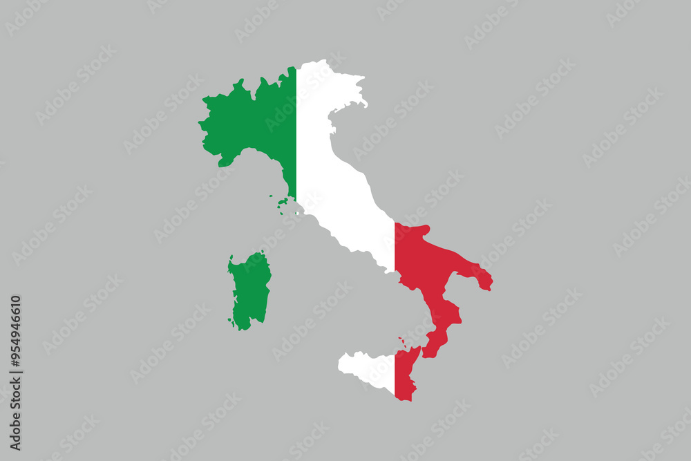 Map of the Italy, Vector flag of Italy, italian flag, vector illustration
Map of the Italy, Vector flag of Italy, italian flag, vector illustration