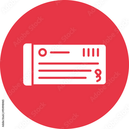 Checkbook glyph circle icon
