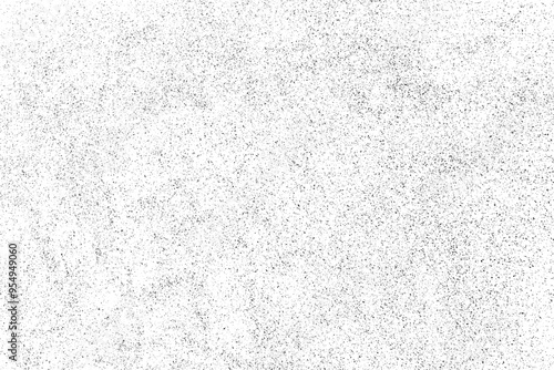 Distressed black texture. Dark grainy texture on white background. Dust overlay textured. Grain noise particles. Rusted white effect. Grunge design elements. Vector illustration, EPS 10.