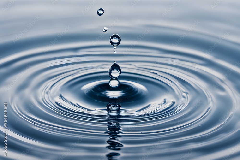 A water splash creating a circular ripple effect captured in vivid detail against a serene background, Ai Generated A water splash creating a circular ripple effect captured in vivid detail against a serene background, Ai Generated