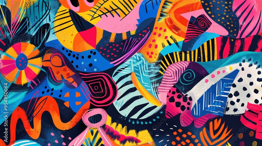 Abstract Colorful Shapes Pattern Background Abstract Colorful Shapes Pattern Background