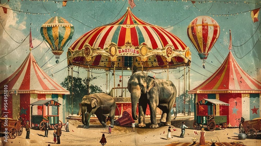 Obraz premium Circus poster wallpaper
