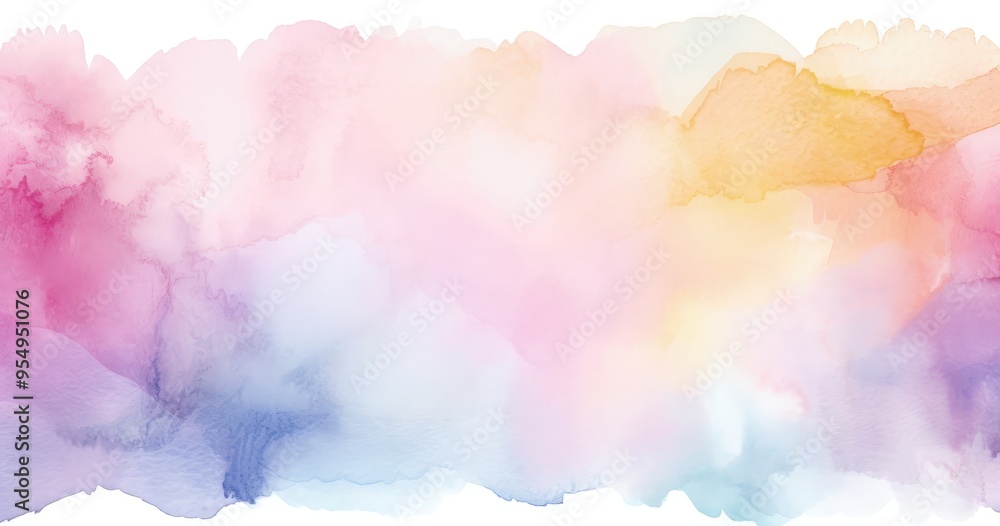 Obraz premium A soft, abstract watercolor background featuring blended pastel colors, ideal for design and artistic projects.