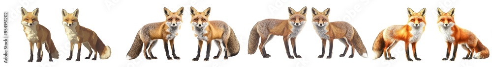 Illustration of a fox in watercolor, isolated on a white background. Illustration of a fox in watercolor, isolated on a white background.