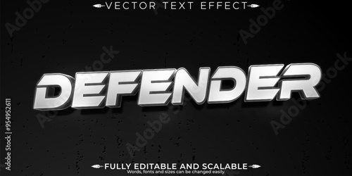 Defender editable text effect, editable hero and warrior text style