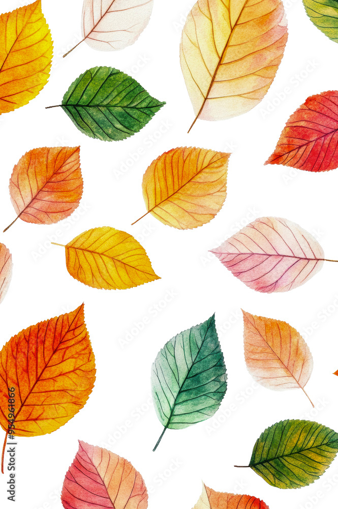 Autumn leaves on white background isolated on transparent background Autumn leaves on white background isolated on transparent background