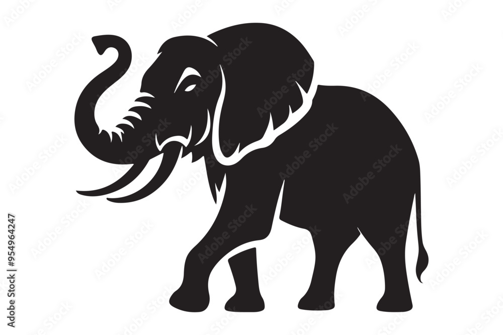 Elephant Icon Silhouette Simple Vector Design Elephant Icon Silhouette Simple Vector Design