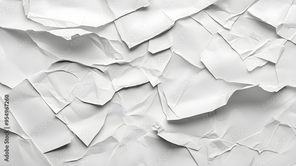 Abstract Crumpled White Paper Texture Background Abstract Crumpled White Paper Texture Background