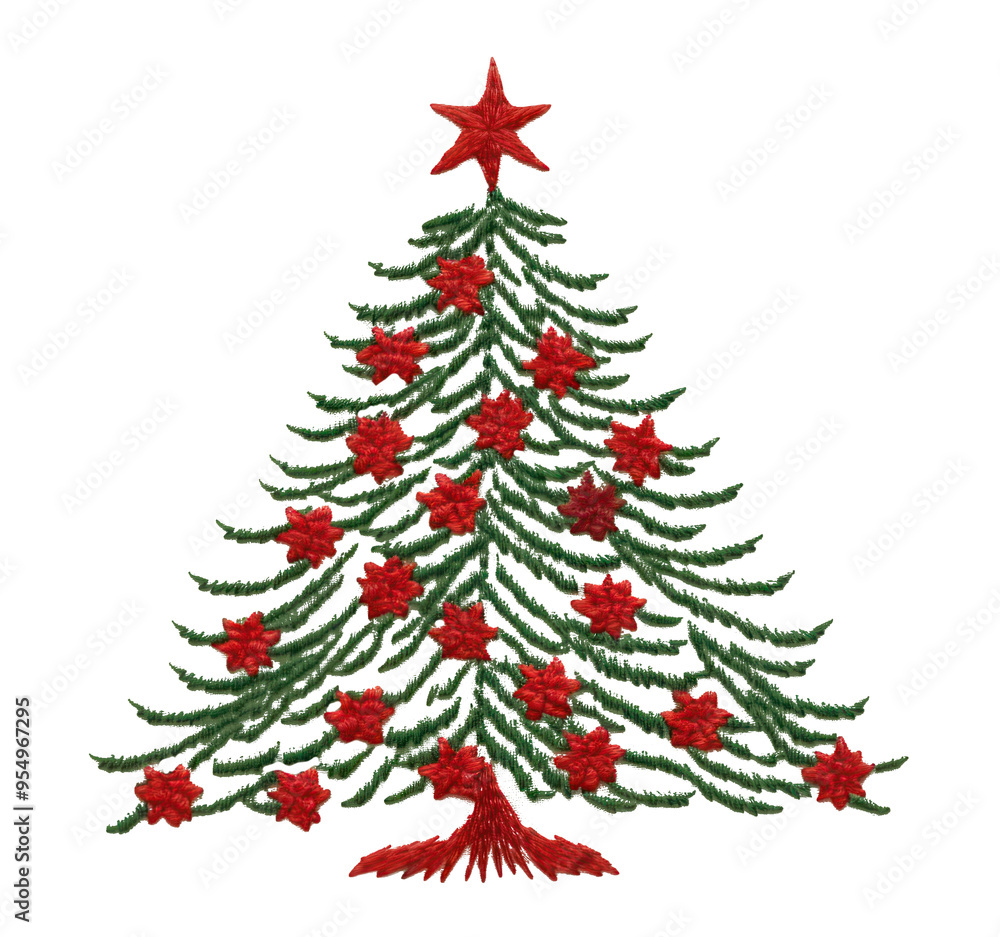 PNG Christmas embroidery pattern tree. PNG Christmas embroidery pattern tree.
