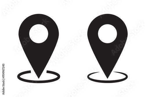 Pin icon set. Location icon vector. destination icon. map pin