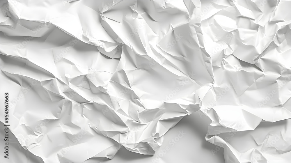 Abstract White Crumpled Paper Texture Background Abstract White Crumpled Paper Texture Background