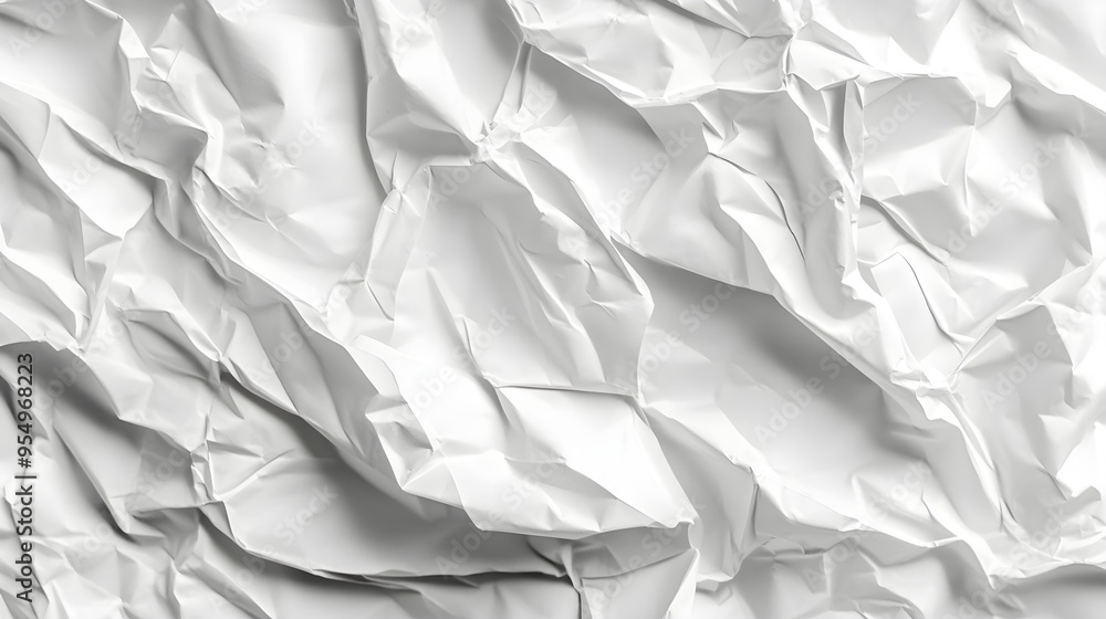 Abstract White Crumpled Paper Texture Background Abstract White Crumpled Paper Texture Background