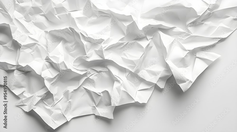 Crumpled White Paper Texture Background Crumpled White Paper Texture Background