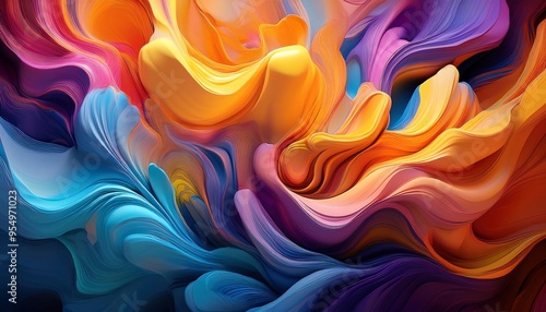 Colored Abstract Background Dry Oil Color Pastel Texture