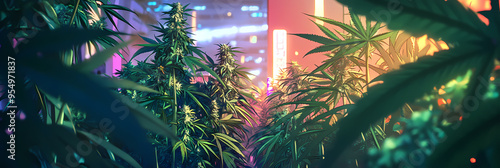 Wallpaper Mural Fall Stoner Aesthetic, Anime 420 Weed Background with Autumn Colors Torontodigital.ca