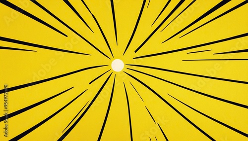 Abstract yellow zoom lines empty background 100