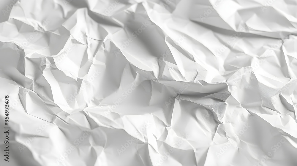Crumpled White Paper Texture Background Crumpled White Paper Texture Background