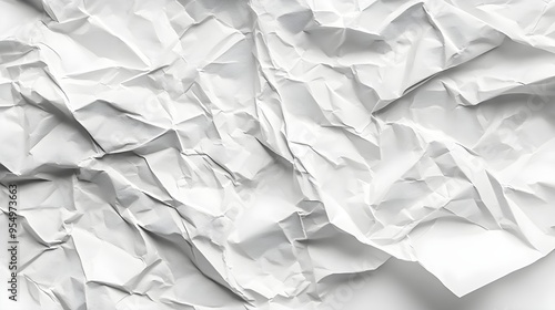 Wallpaper Mural Crumpled White Paper Texture Background Torontodigital.ca