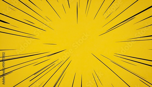 Yellow comic background Retro vector illustration 14 photo