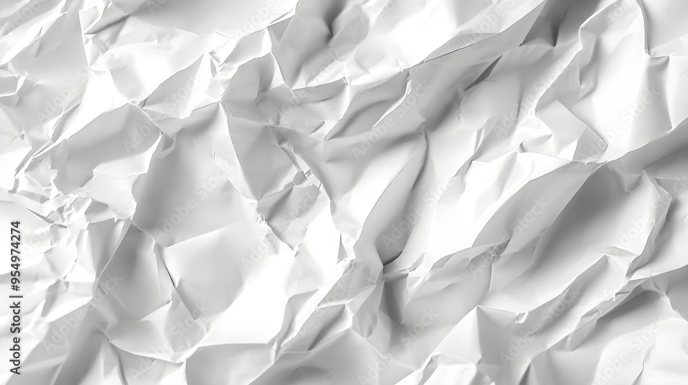 Crumpled White Paper Texture Background Crumpled White Paper Texture Background
