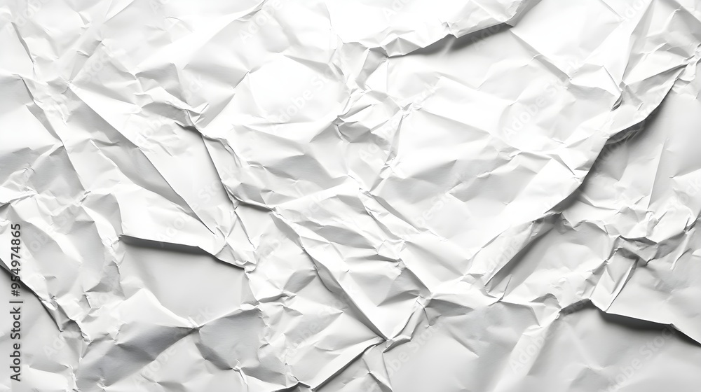 Obraz premium Crumpled White Paper Texture Background