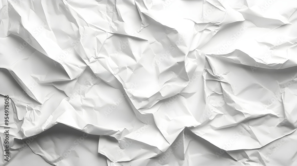 Crumpled White Paper Texture Background Crumpled White Paper Texture Background