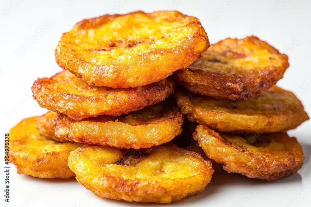 A Stack of Golden Brown Fried Banana Slices A Stack of Golden Brown Fried Banana Slices