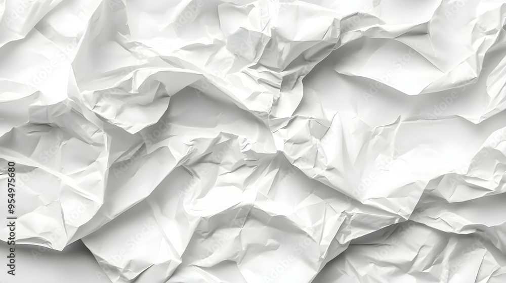 Crumpled White Paper Texture Background Crumpled White Paper Texture Background
