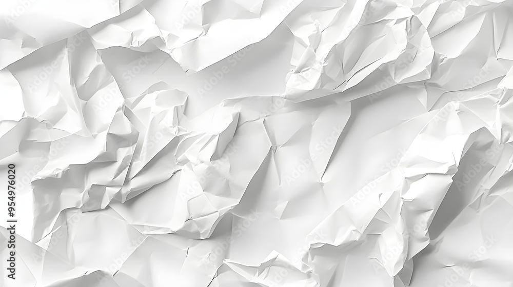 Obraz premium Crumpled White Paper Texture Background