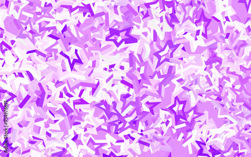 Light Purple vector pattern with christmas stars.