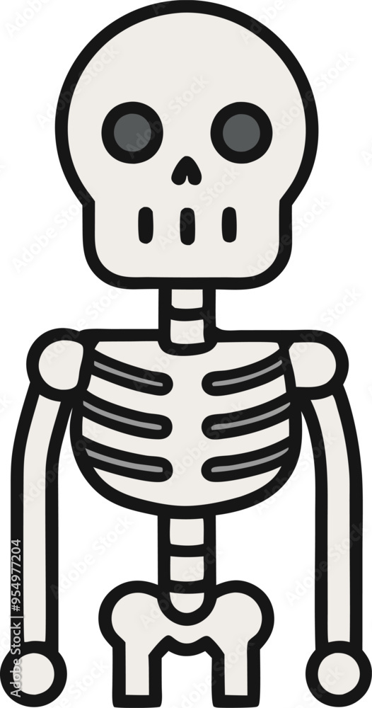A skeleton cartoon vector for Halloween A skeleton cartoon vector for Halloween
