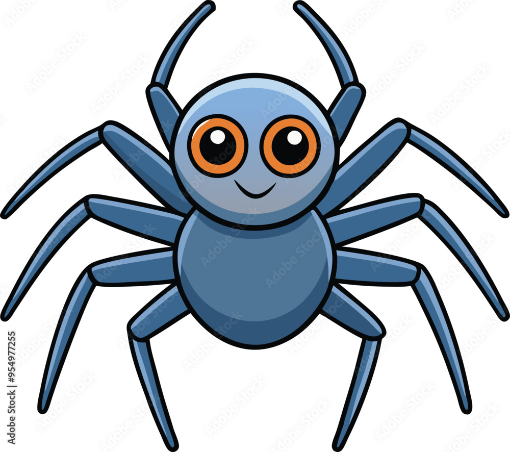 A spider cartoon vector for Halloween A spider cartoon vector for Halloween