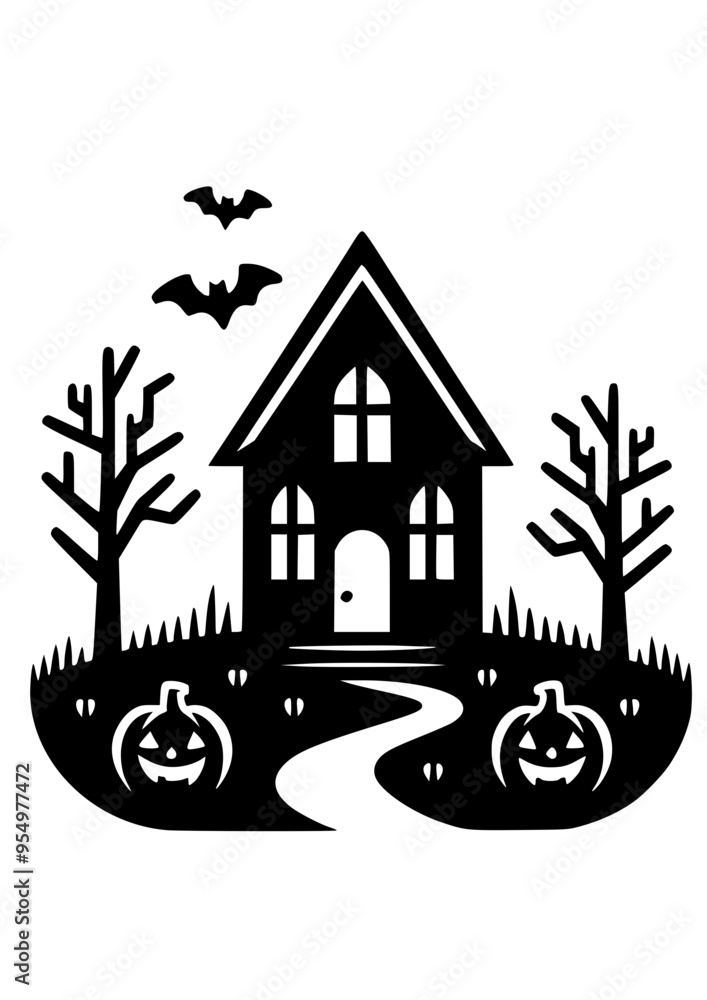 Haunted House SVG, Halloween House SVG, Creepy House SVG, Bats SVG, Pumpkins SVG, Fall SVG, Autumn SVG, Trick or Treat SVG, Halloween Silhouette, Cut file for Cricut SVG, JPG, PNG Haunted House SVG, Halloween House SVG, Creepy House SVG, Bats SVG, Pumpkins SVG, Fall SVG, Autumn SVG, Trick or Treat SVG, Halloween Silhouette, Cut file for Cricut SVG, JPG, PNG