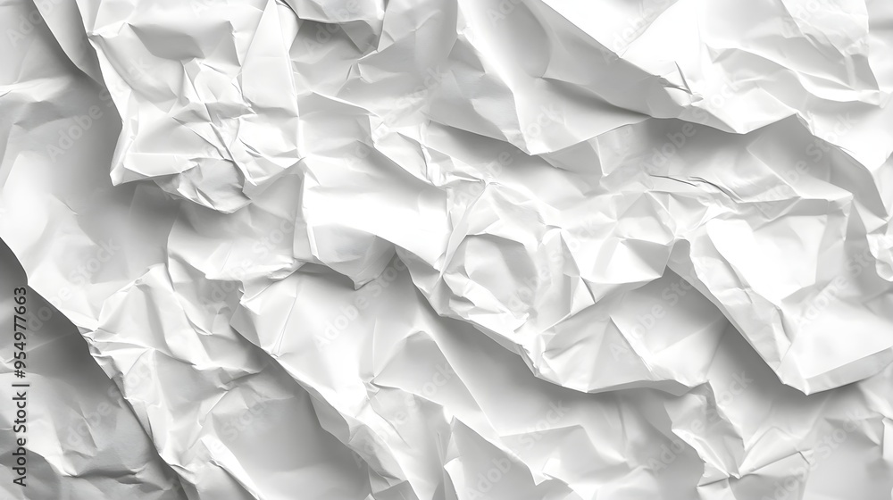 Crumpled White Paper Texture Background Crumpled White Paper Texture Background
