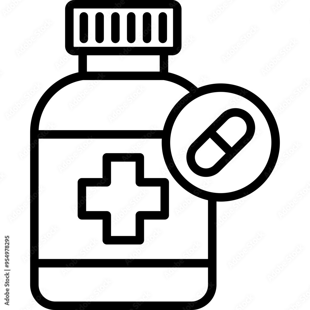 Obraz premium Medicine Bottle Icon