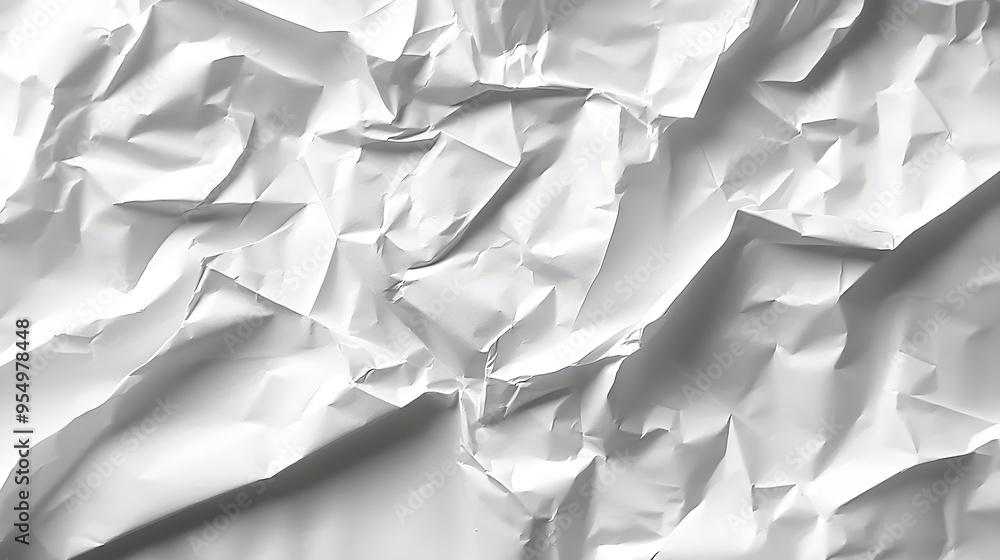 Crumpled White Paper Texture Background Crumpled White Paper Texture Background