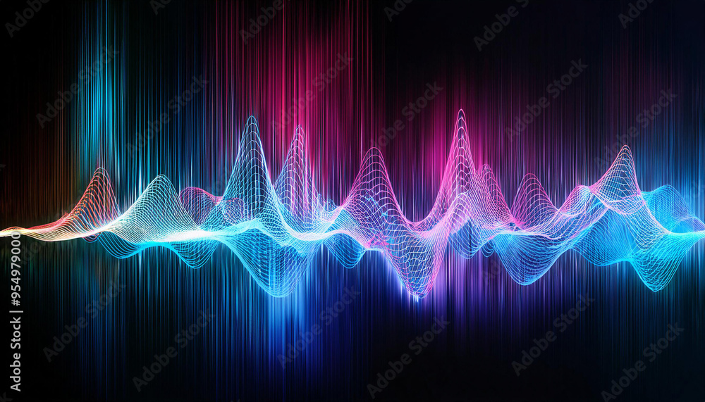 Close-Up of a Frequency Signal or Wave Close-Up of a Frequency Signal or Wave