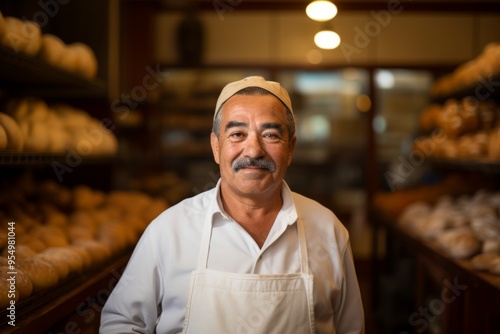 Portrait of a senior male baker