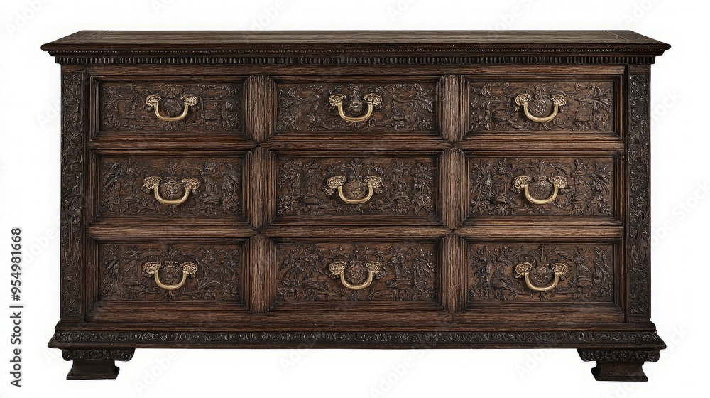 Ornate Carved Wooden Chest of Drawers Ornate Carved Wooden Chest of Drawers