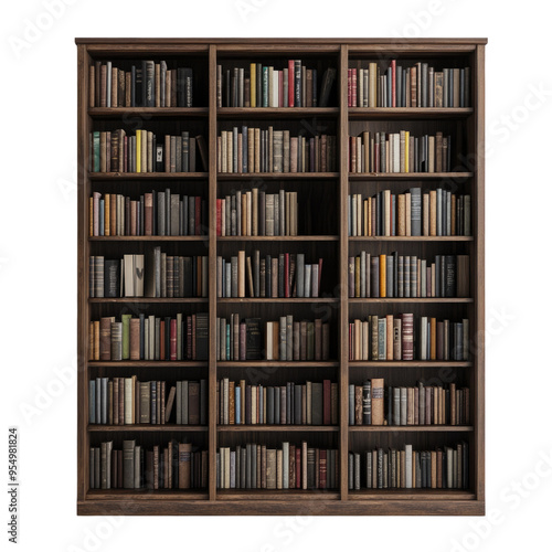 Bookcase on Transparent background