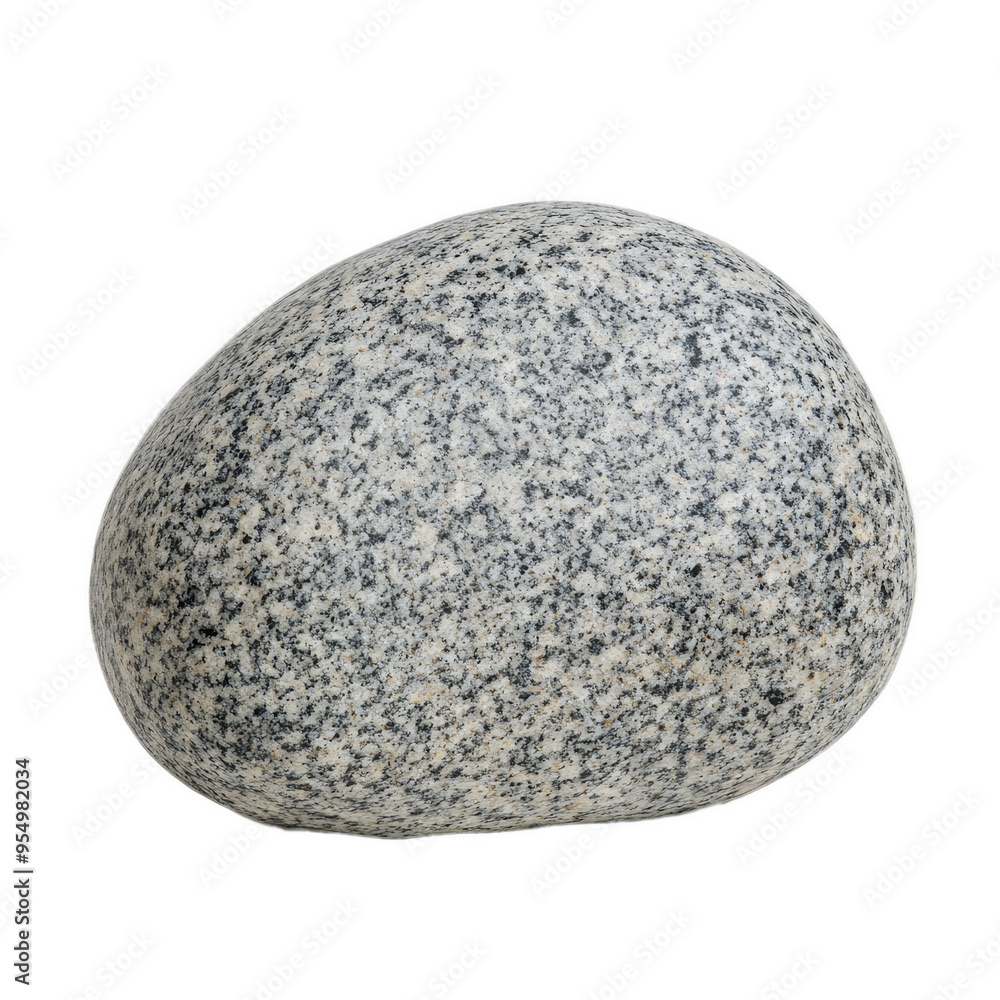 Smooth gray river stone with a rounded shape and subtle speckles isolated on a transparent background Smooth gray river stone with a rounded shape and subtle speckles isolated on a transparent background