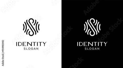 Minimalist modern and creative letter S logo design. Luxury S logo icon