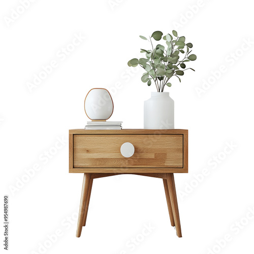 Nightstand on Transparent background