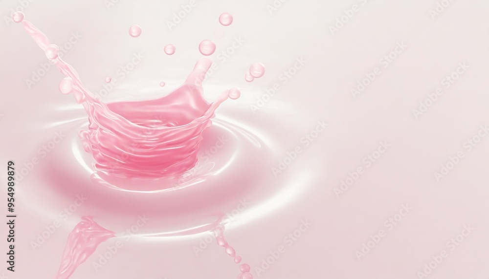 Elegant Pink Milk Splash, Refreshing Pink Liquid Explosion, Tempting Strawberry Milk Wave Elegant Pink Milk Splash, Refreshing Pink Liquid Explosion, Tempting Strawberry Milk Wave